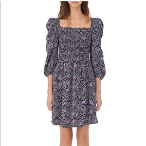 Maje Smocked Linen Dress